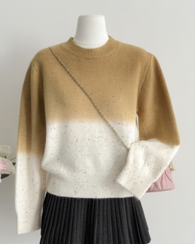 Temperament mixed colors sweater show young tops for women