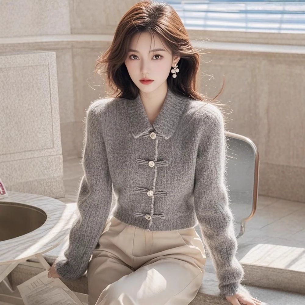 Chinese style lazy sweater autumn and winter tops for women