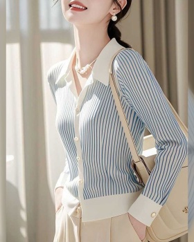 Long sleeve slim shirt autumn and winter tops for women