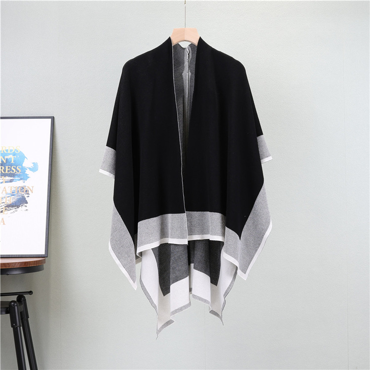 Casual knitted coat loose shawl 3pcs set for women