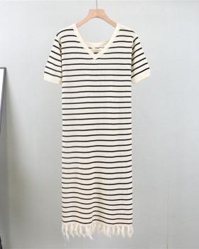 Show young hem dress Casual long dress for women