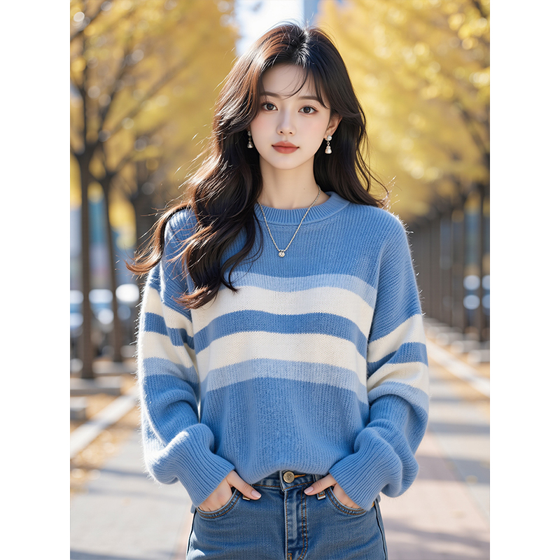 Autumn and winter tops knitted sweater for women