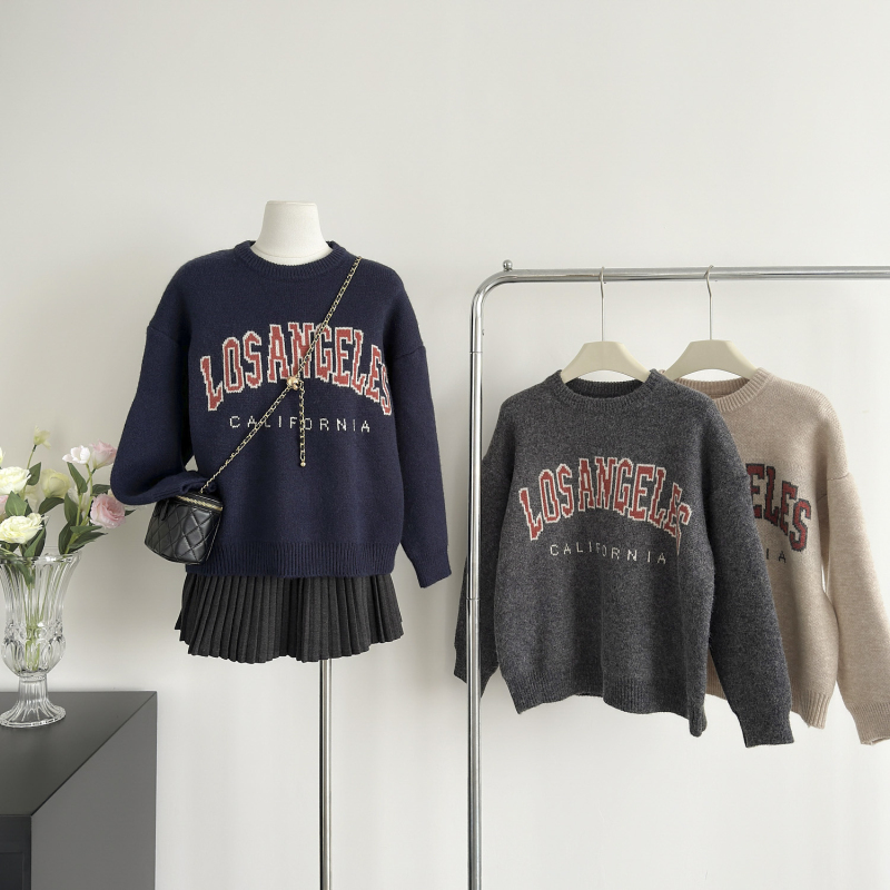 All-match pullover tops winter sweater for women