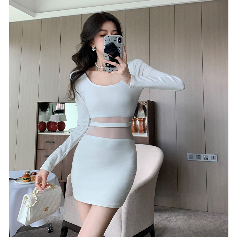 Gauze enticement T-back sexy dress for women