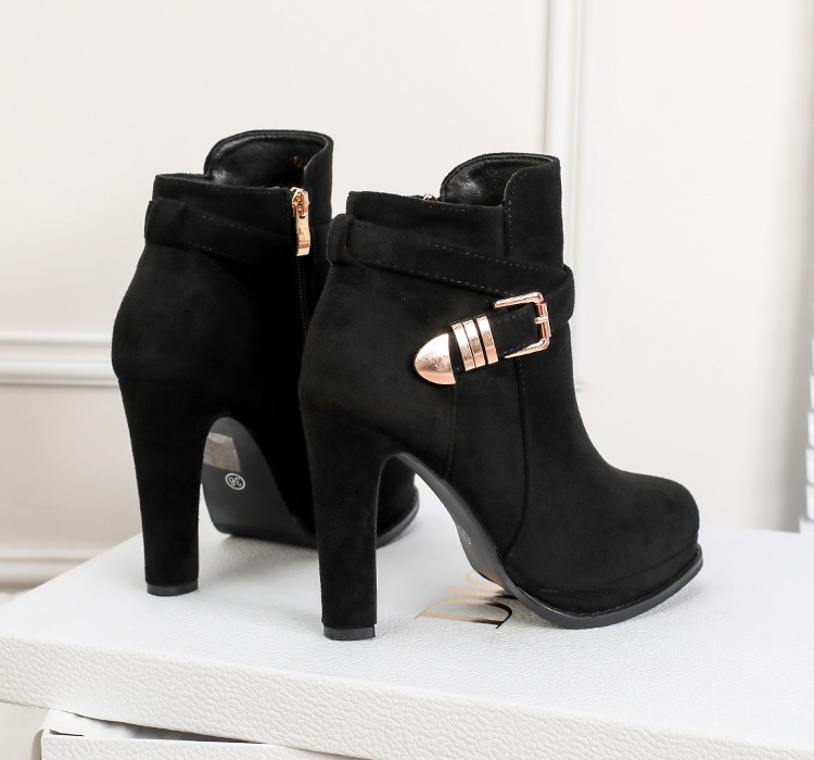 Autumn and winter high-heeled shoes short boots for women