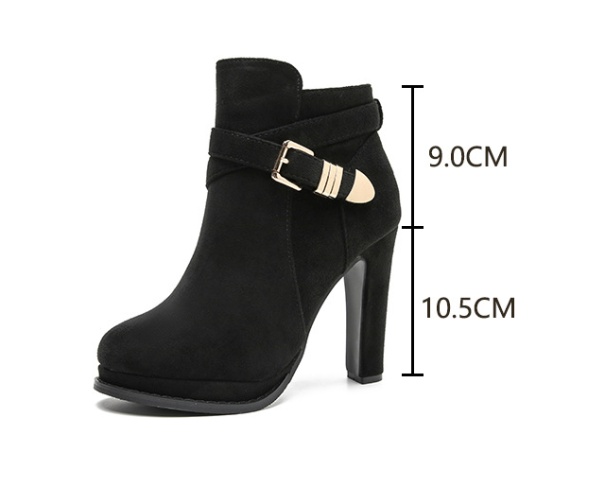 Autumn and winter high-heeled shoes short boots for women