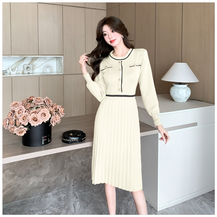 Temperament winter show young chanelstyle slim tender dress