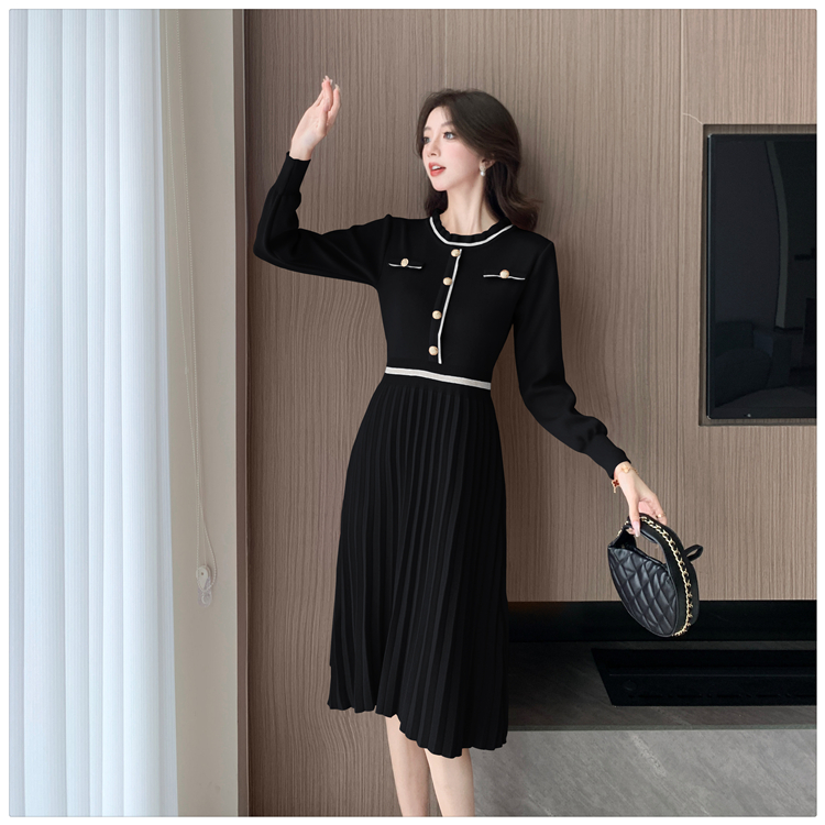 Temperament winter show young chanelstyle slim tender dress