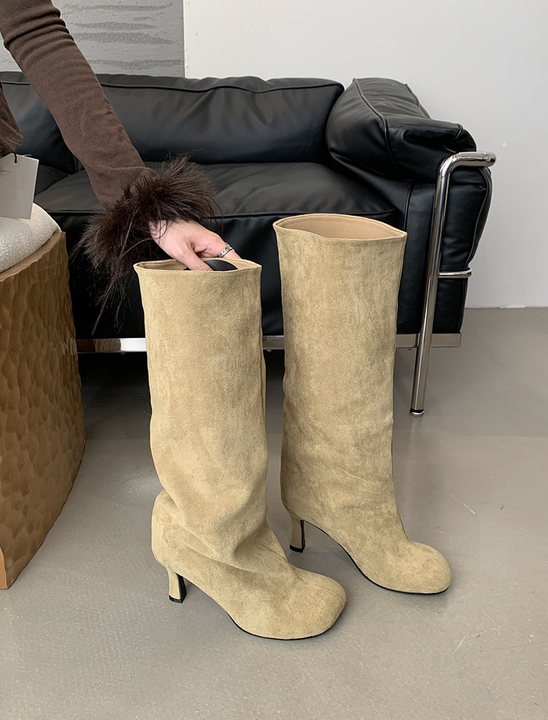 Autumn and winter thigh boots pointed boots for women