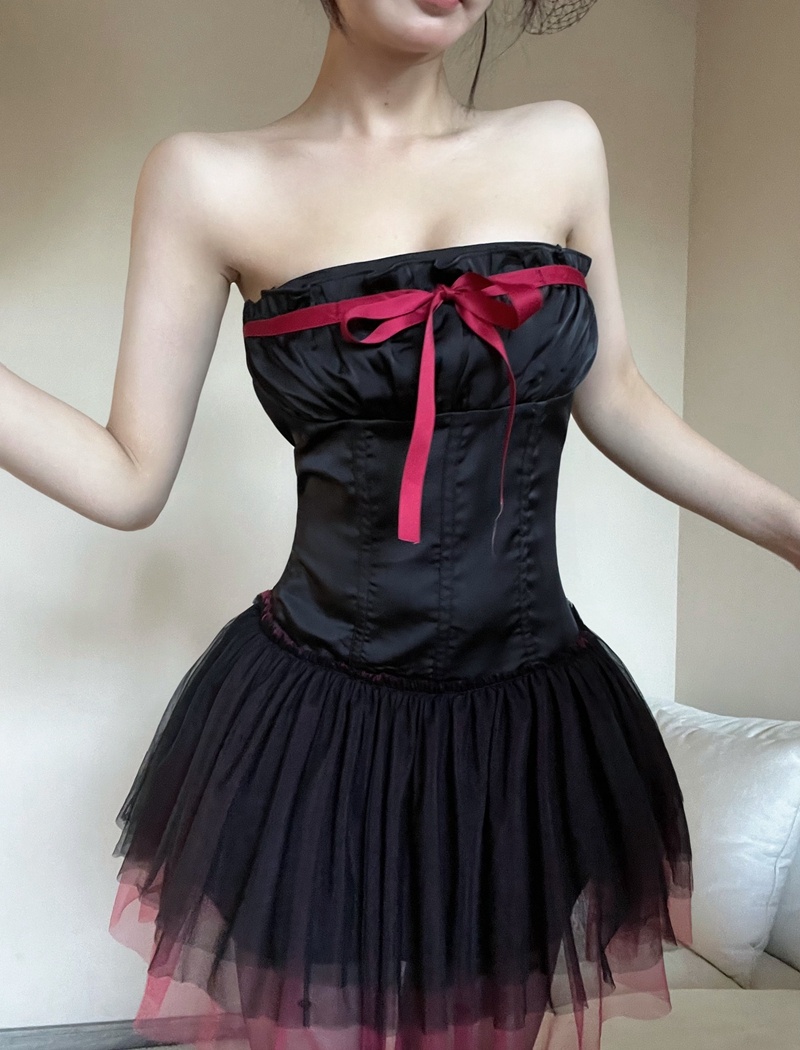 Punk style strap dress christmas Sexy underwear