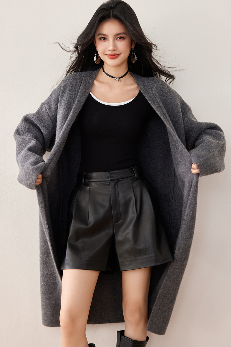 Long knitted coat V-neck loose tops