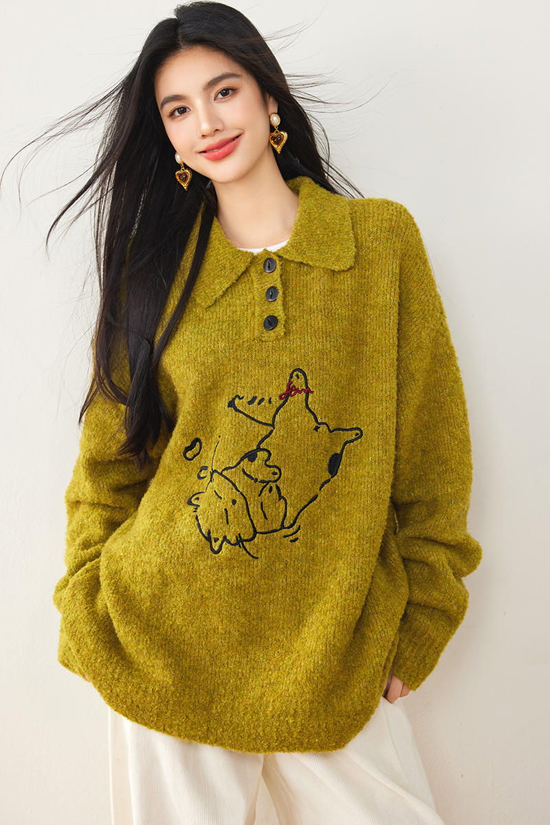 All-match fashion sweater autumn tops for women