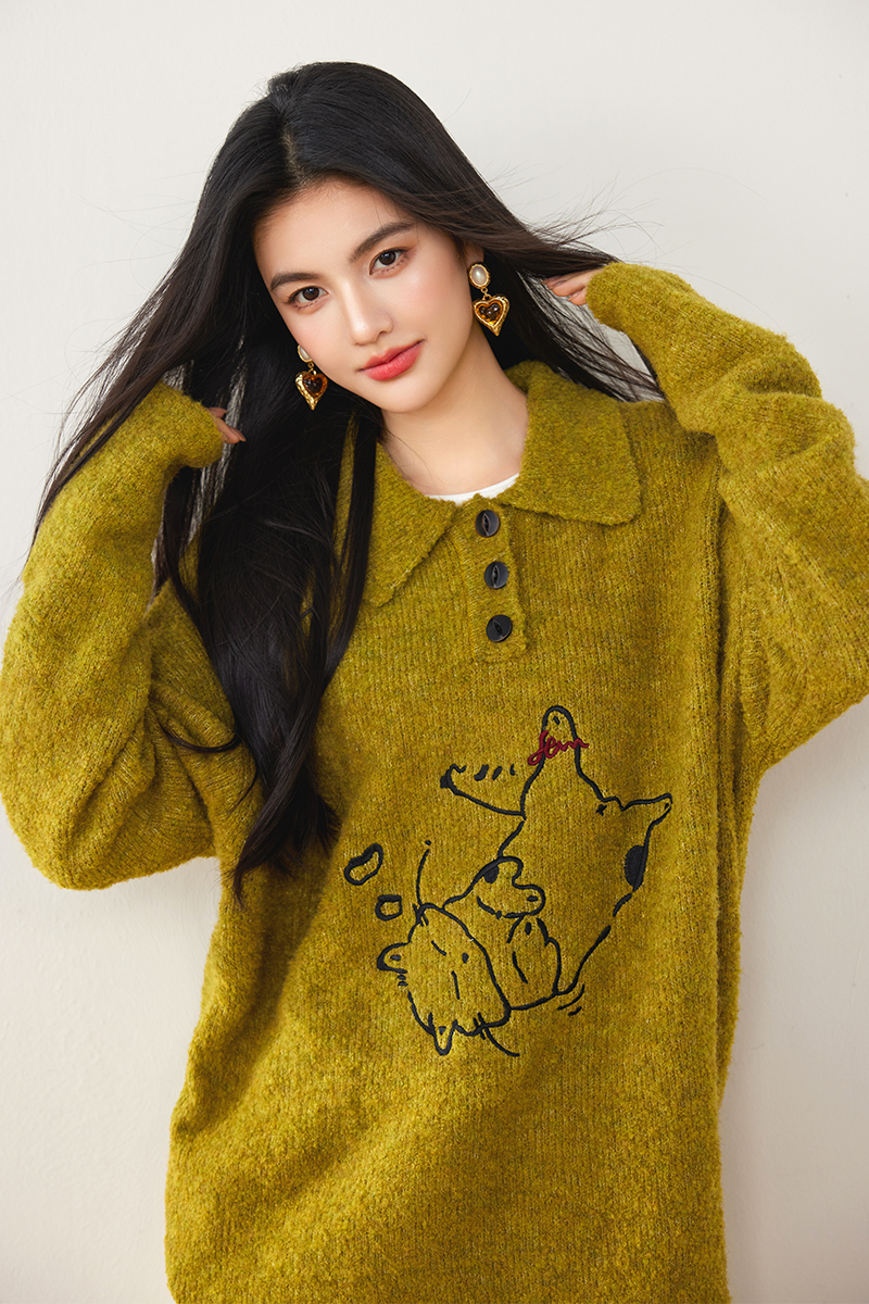 All-match fashion sweater autumn tops for women