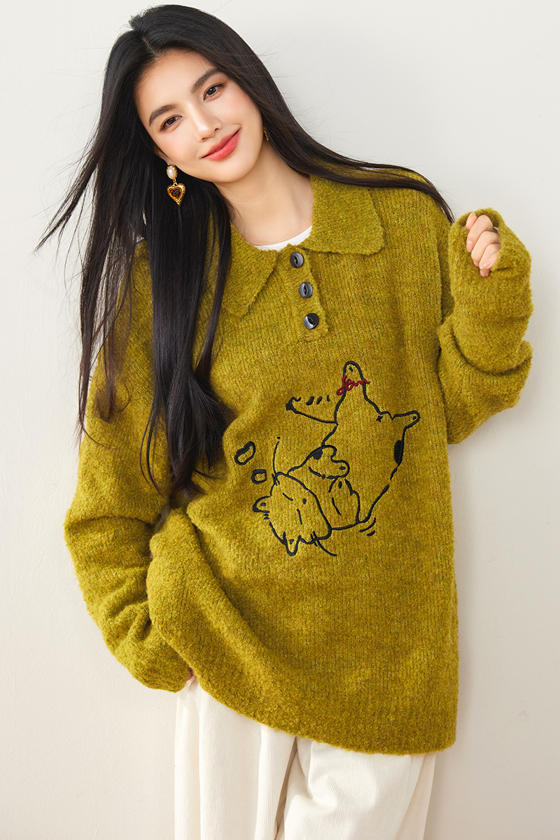 All-match fashion sweater autumn tops for women