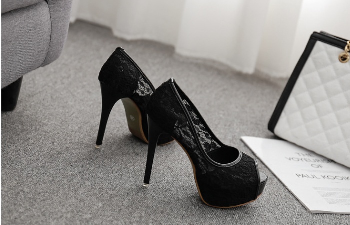 Fine-root high-heeled shoes platform for women