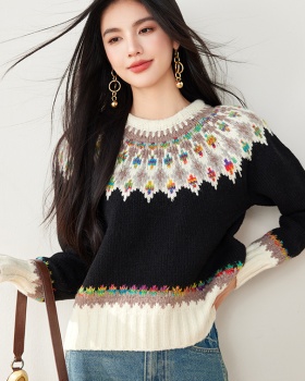 Retro autumn and winter lazy sweater for women