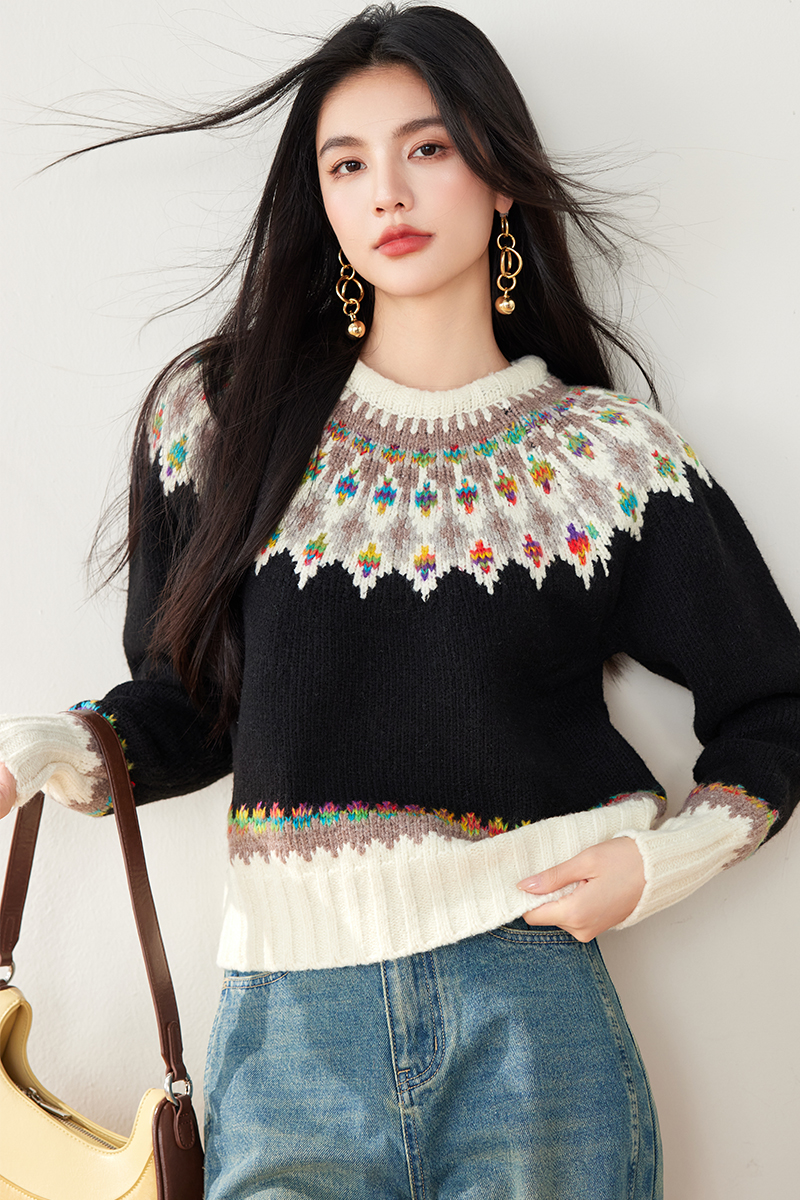 Retro autumn and winter lazy sweater for women