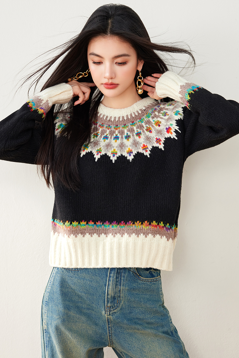 Retro autumn and winter lazy sweater for women