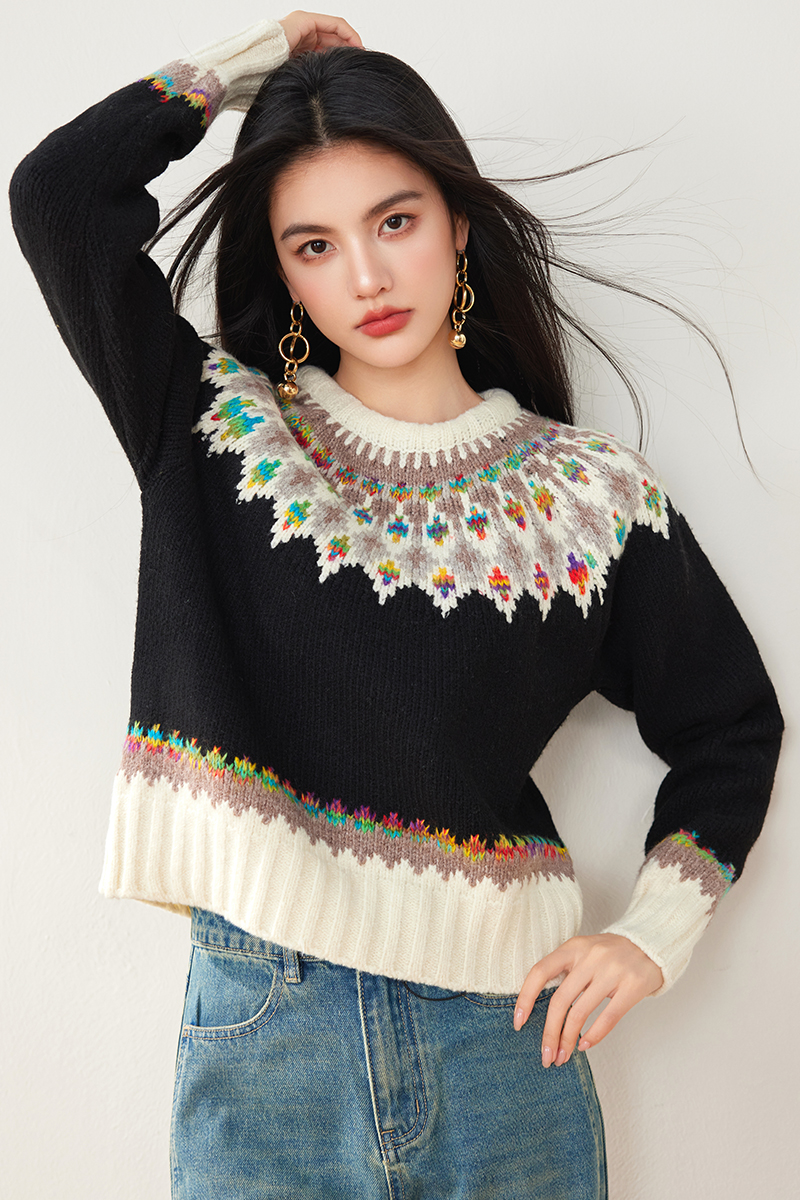 Retro autumn and winter lazy sweater for women