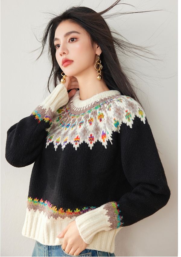 Retro autumn and winter lazy sweater for women