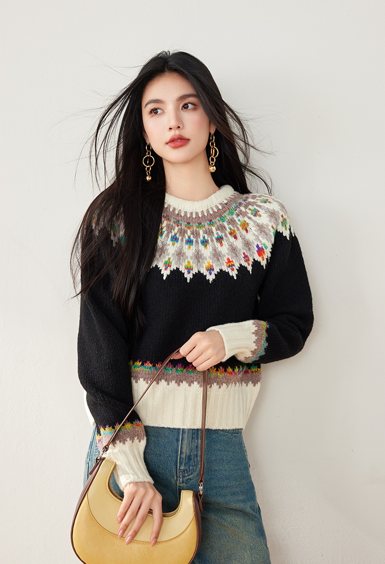 Retro autumn and winter lazy sweater for women