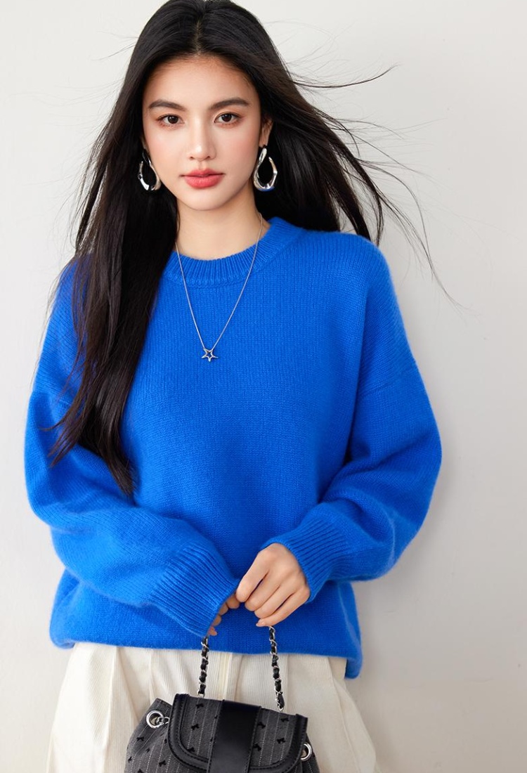 Temperament cashmere sweater show young tops for women