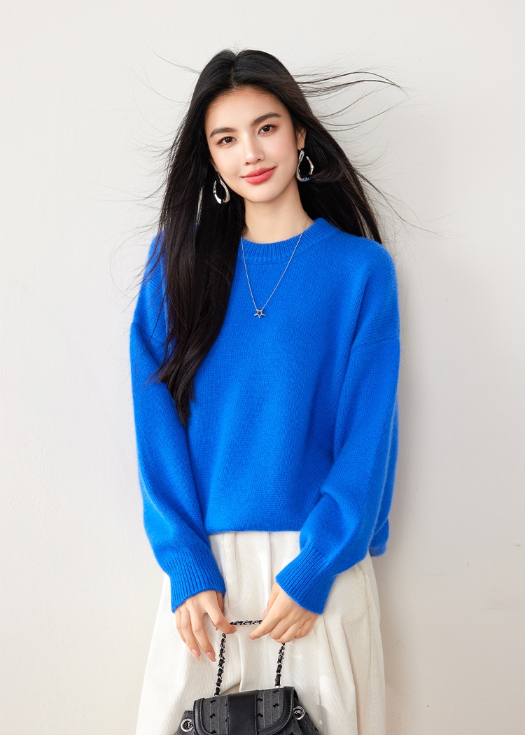 Temperament cashmere sweater show young tops for women