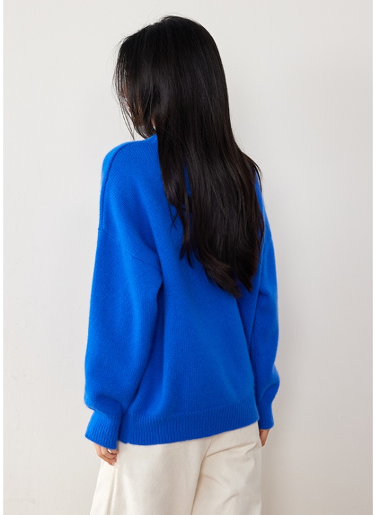 Temperament cashmere sweater show young tops for women