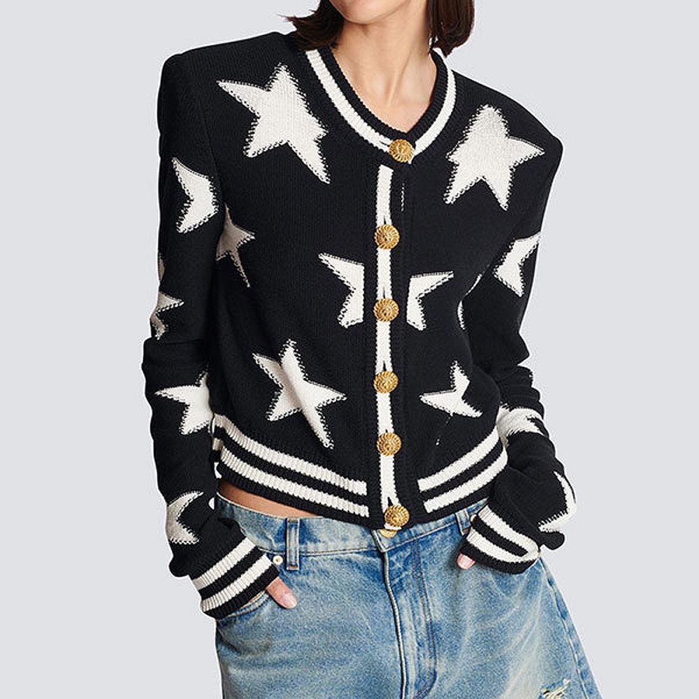 Knitwear stars sweater autumn and winter cardigan