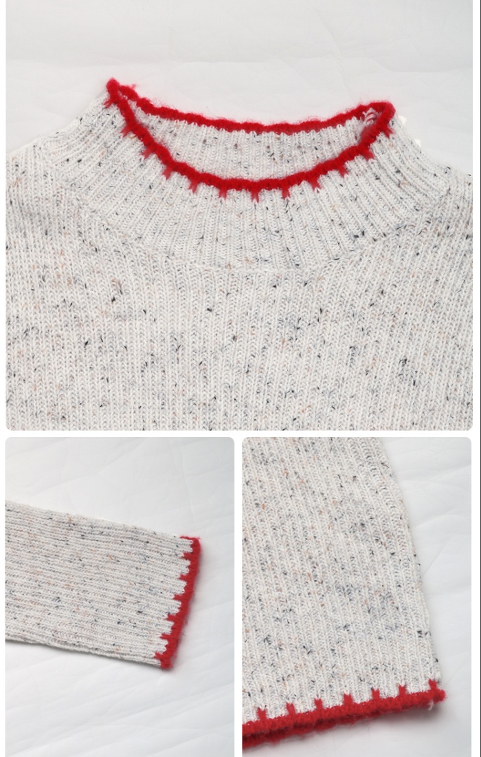 Heart half high collar autumn and winter sweater