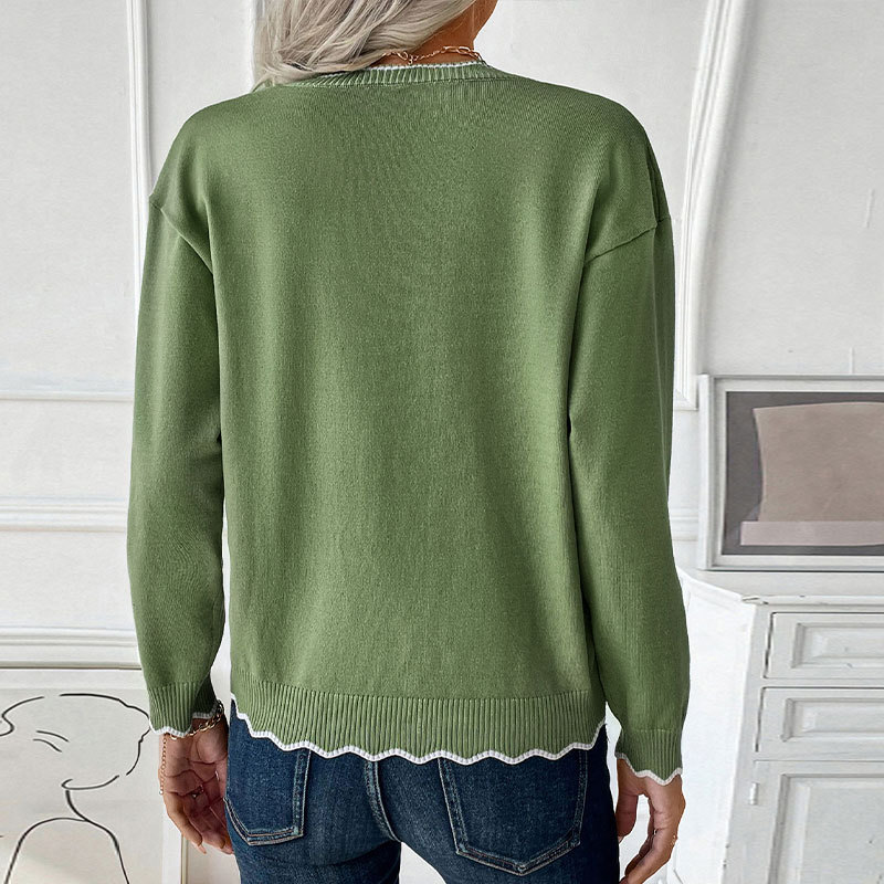 Pure cardigans tops Casual sweater for women