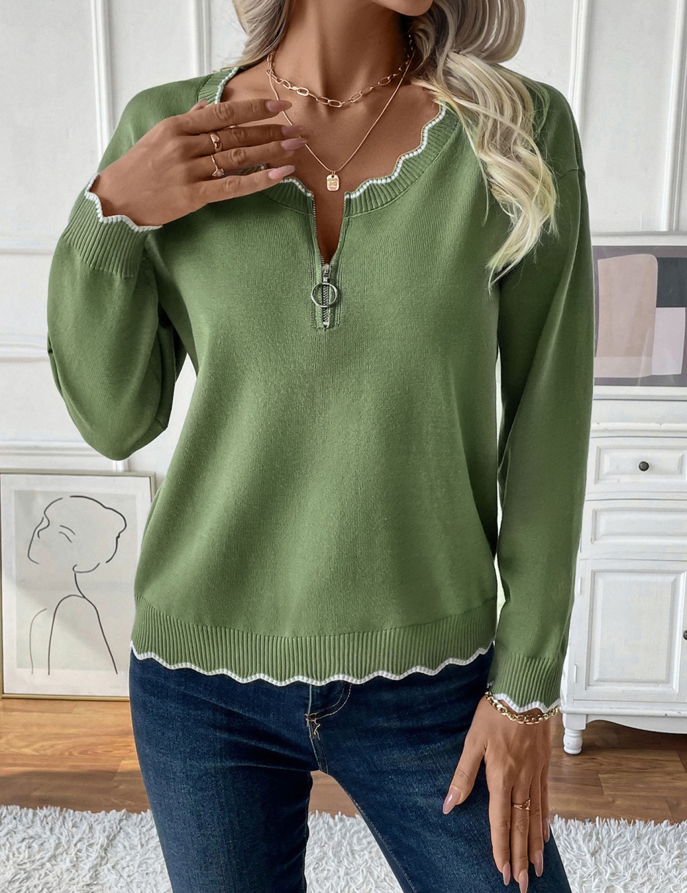 Pure cardigans tops Casual sweater for women