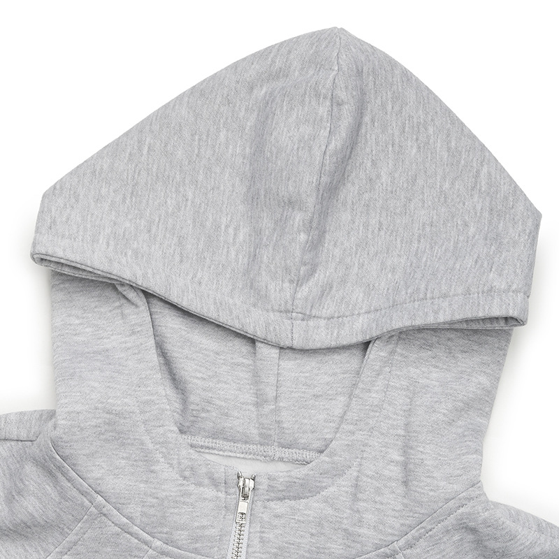 Zip thick hooded European style cardigans hoodie