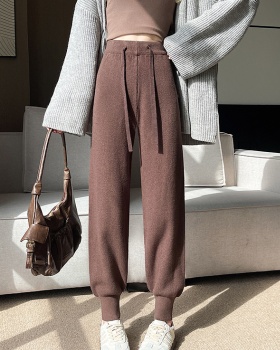 Loose pants knitted carrot pants for women