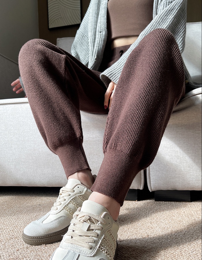 Loose pants knitted carrot pants for women