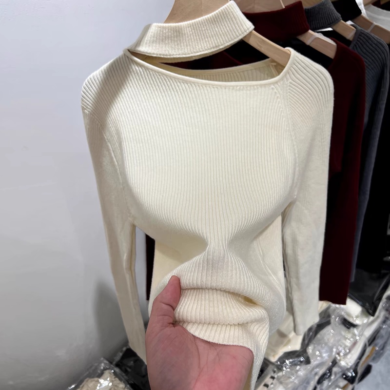 Strapless sexy tops inside the ride bottoming sweater