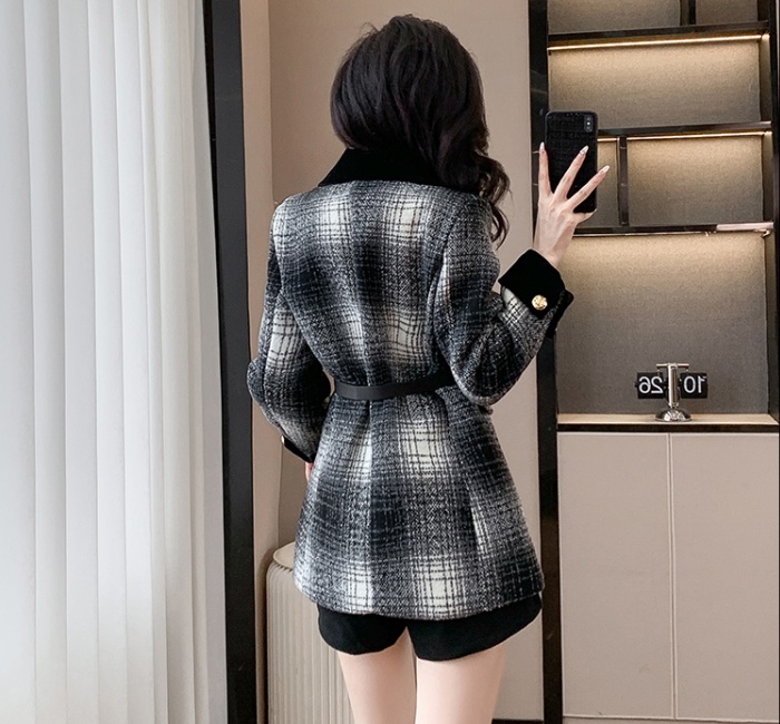 Long temperament coat chanelstyle overcoat 2pcs set