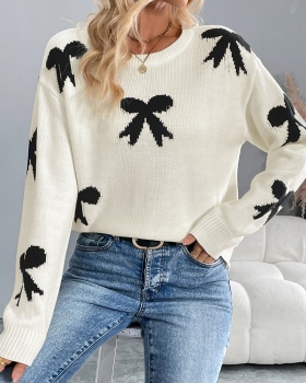 Autumn and winter Casual jacquard sweater for women