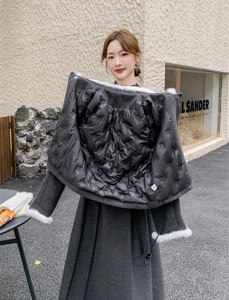 Thick autumn and winter skirt 2pcs set for women