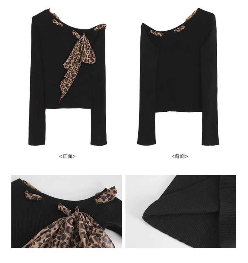 Lazy sloping shoulder autumn and winter sweater for women