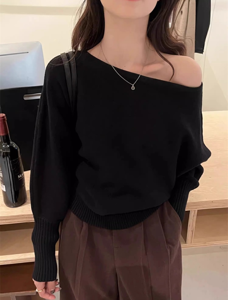 Temperament sweater strapless tops for women