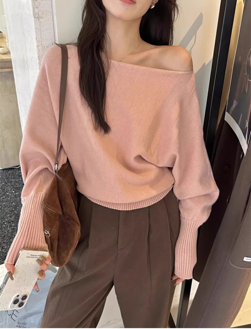 Temperament sweater strapless tops for women