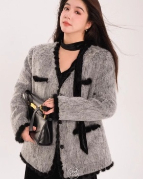 Plus cotton fat tops all-match thick coat for women