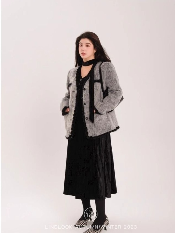 Plus cotton fat tops all-match thick coat for women