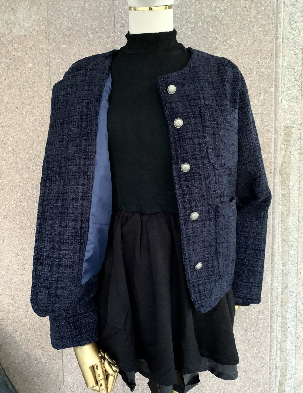 France style loose tops temperament chanelstyle coat