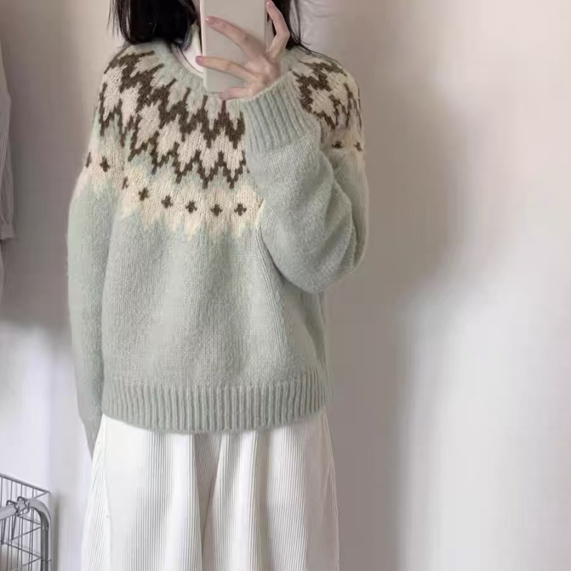 Pullover autumn and winter sweater loose lazy tops for women