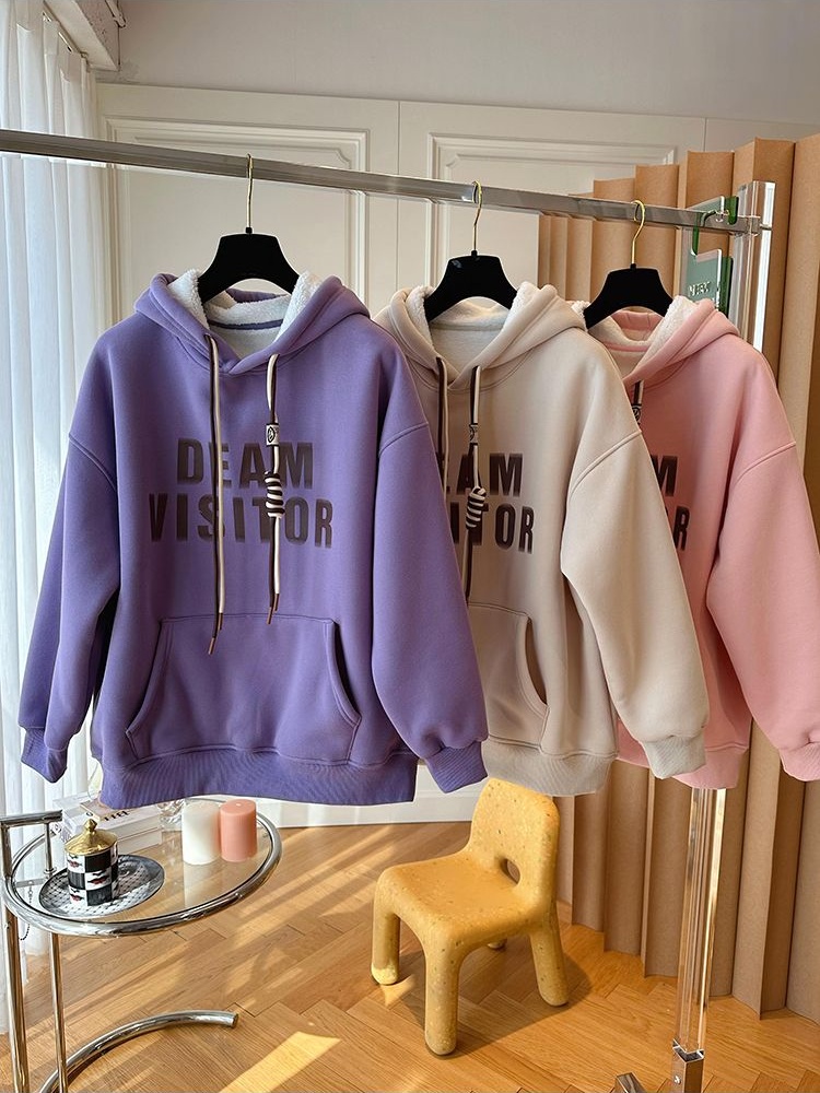 Thick loose tops autumn and winter hoodie for women