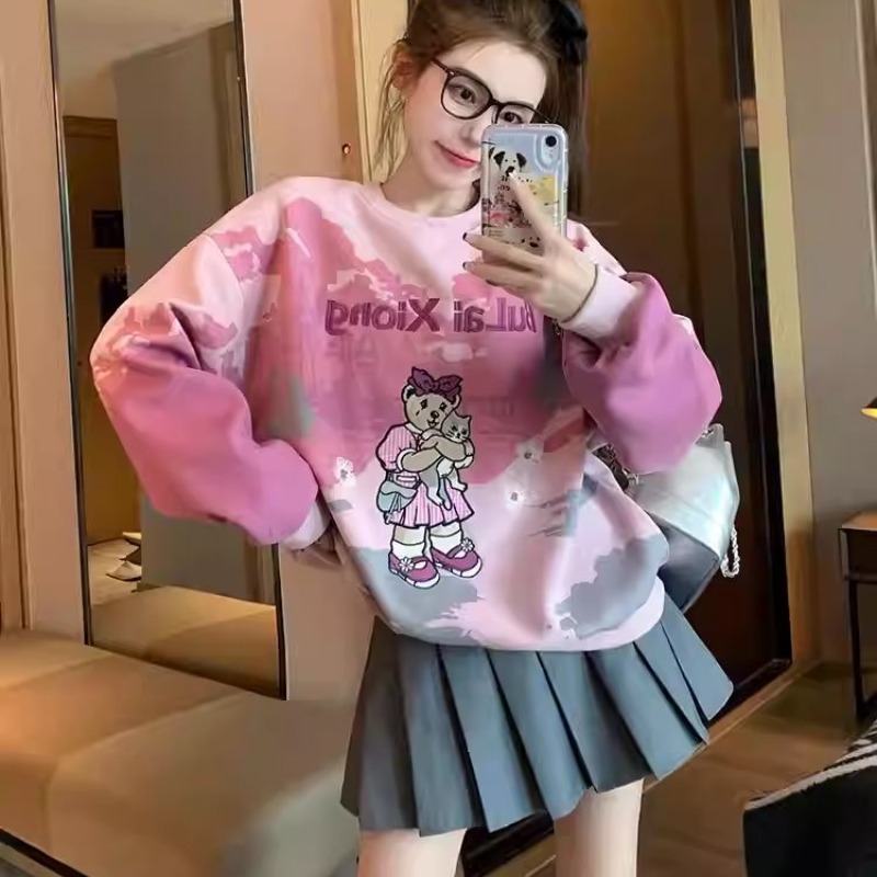 Show young Western style tops niche hoodie for women