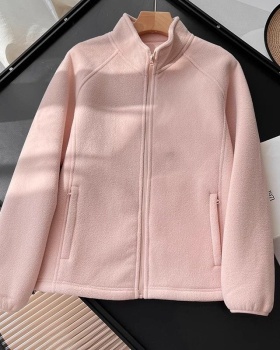 Cstand collar loose jacket thermal coat for women