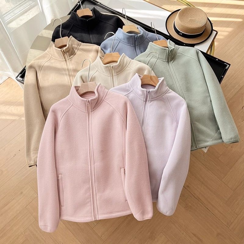 Cstand collar loose jacket thermal coat for women